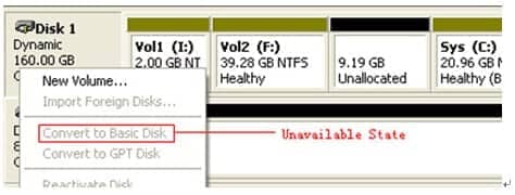 EaseUS Partition MasterよりWindowsでダイナミックディスクをベーシックディスクに変換する