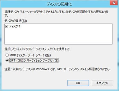 論理ディスクがアクセスできるようにはディスクを初期化する必要があります。