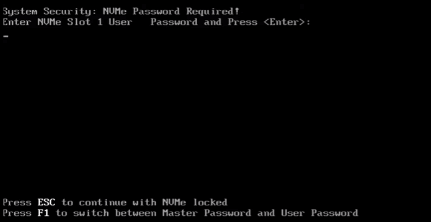 BIOSからSSDを安全に消去5