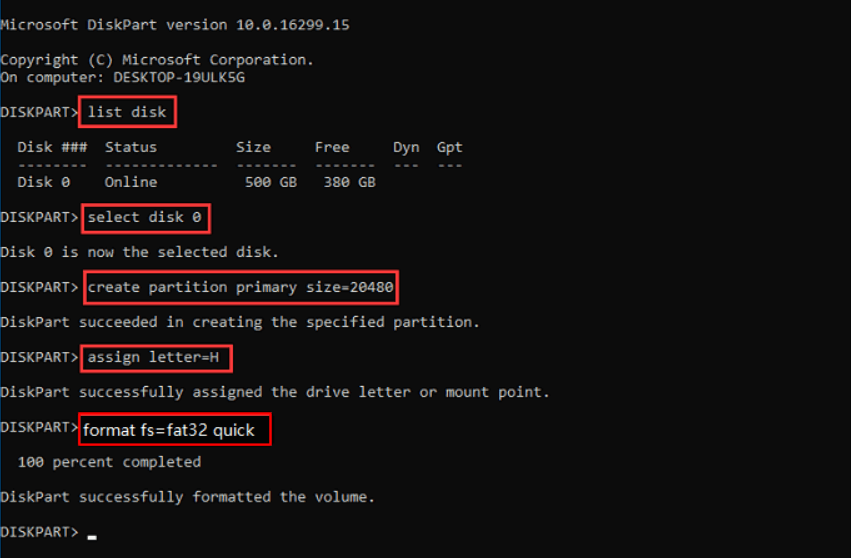 CMDでペンドライブをワイプ3