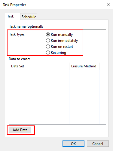 eraserでHDDを完全に消去ステップ2