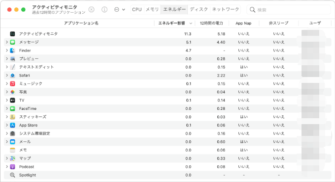 Macのスリープを妨げているアプリケーションを確認する