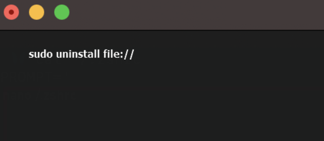 アンインストールコマンド