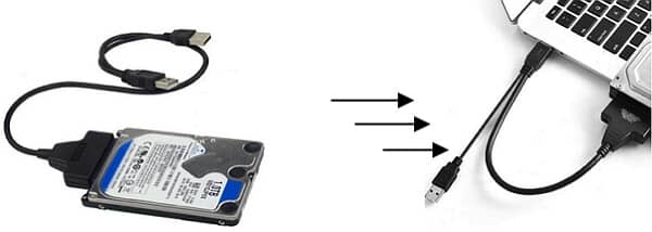 外付ディスクをパソコンタに接続する