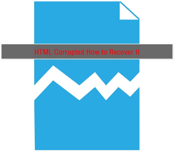 破損したHTMLファイル