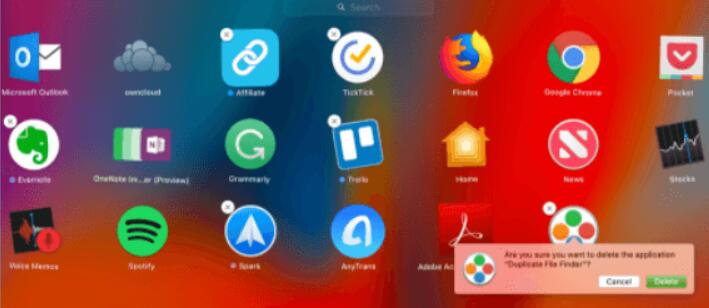 launchpadからアプリを削除