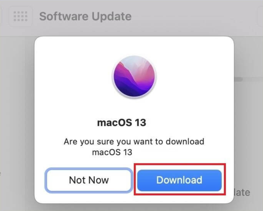 macOS Venturaのダウンロード