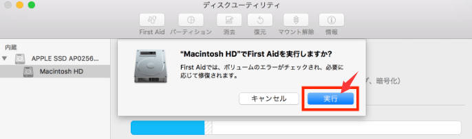 First Aidを実行