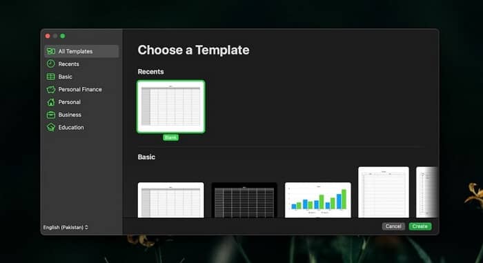 MacでNumbersファイルをExcelにエクスポートする手順1