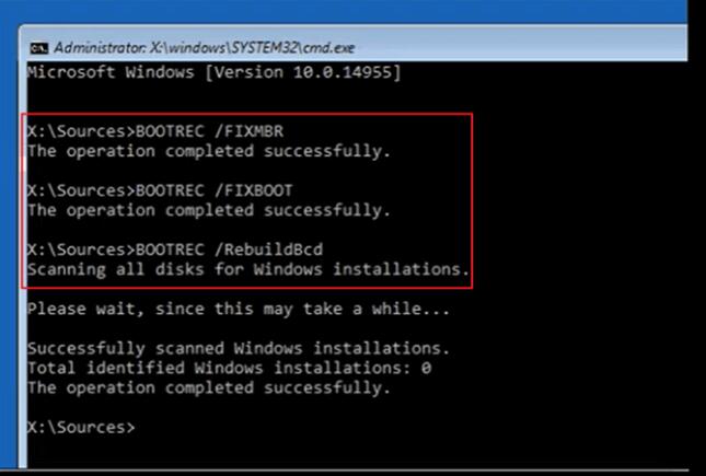 MBRとシステムファイルのエラーを修正する-2