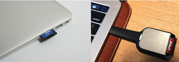 sdカードをMacパソコンに挿入