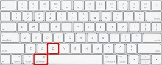 Command+Cでコピーする