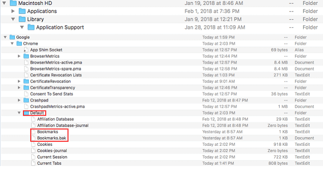 MacのTime MachineでChromeのブックマーを復元する方法