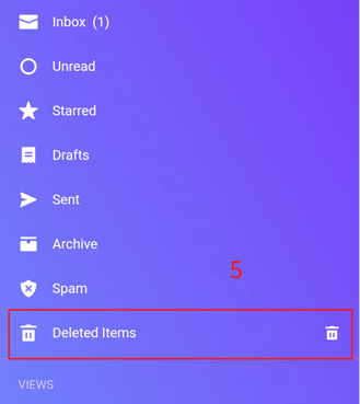 モバイルのゴミ箱から削除された Yahoo メールを復元する2