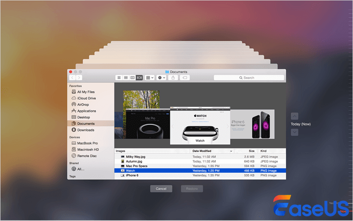 Time Machineを使用してmacOS Sequoiaでデータ復旧を実行する