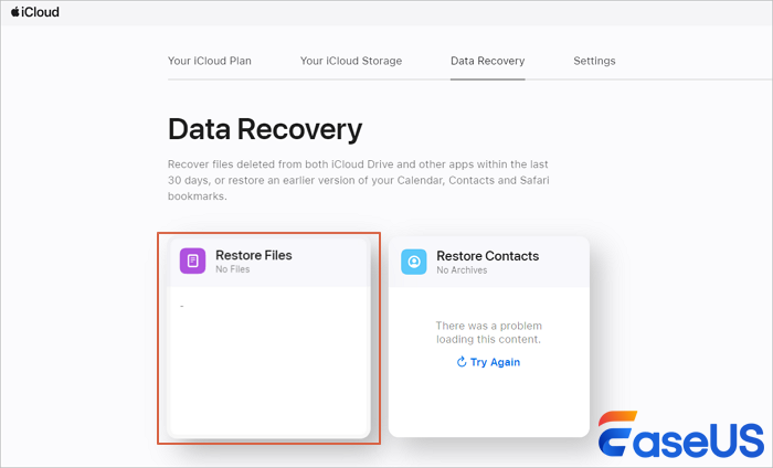 iCloudからデータを回復する