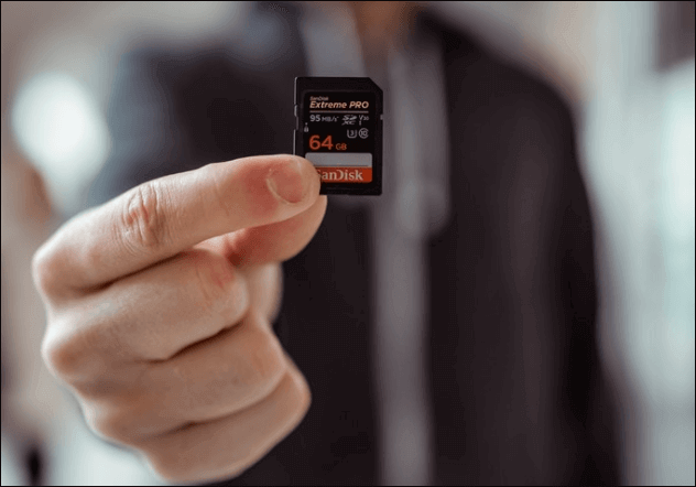 安全なデジタルカード(SDカード)で写真を保存