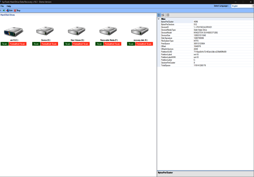 データ復旧ソフトsystools-hard-drive-recovery