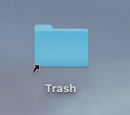 ゴミ箱フォルダを開く