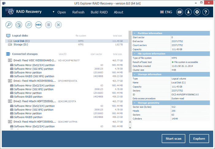 UFS Explorer RAID Recovery