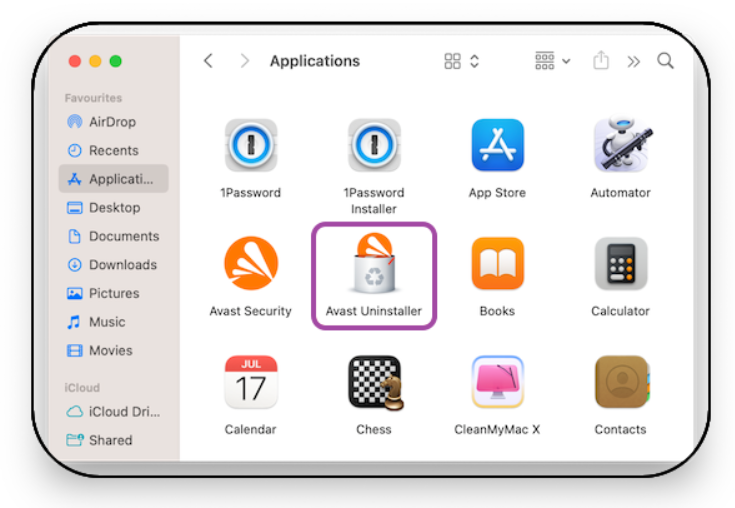 アンインストーラ Mac