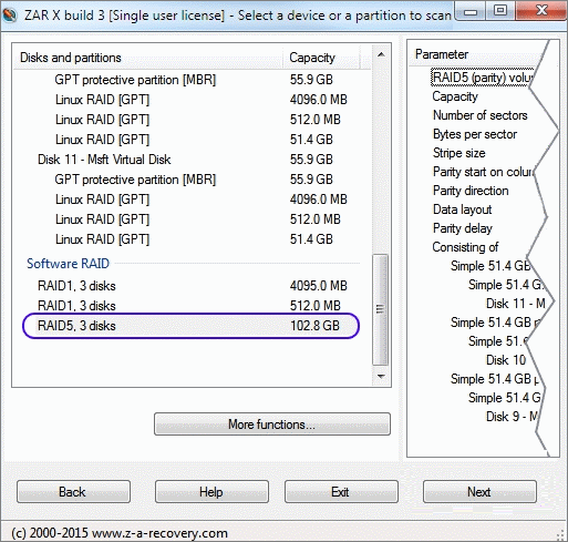ZAR NASリカバリ