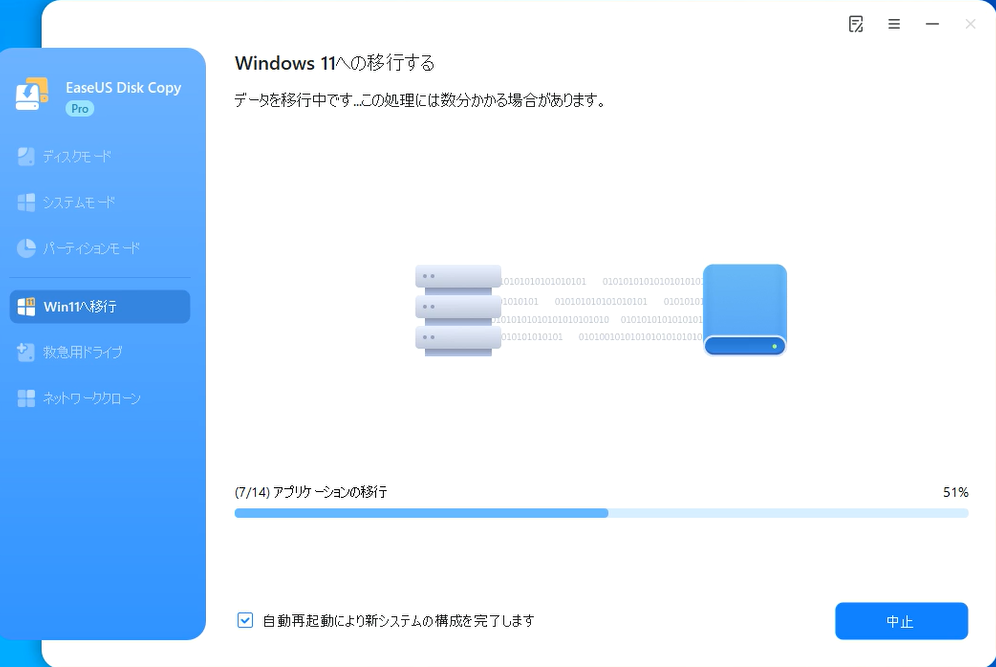 データ移行中