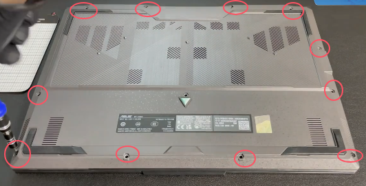 remove tuf shell screws