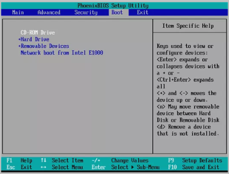 ブート順序を設定する