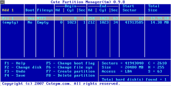 Cute Partition Manager