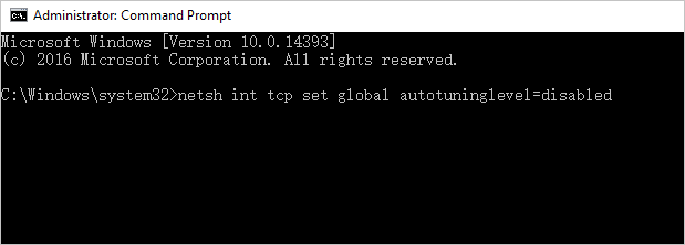 Windows 10のファイル転送の遅さを修正するために自動チューニングを無効にする