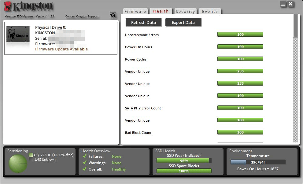 Kingston ssd manager как пользоваться