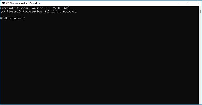 MS-DOSのアプリケーションが起動したことが確認できる