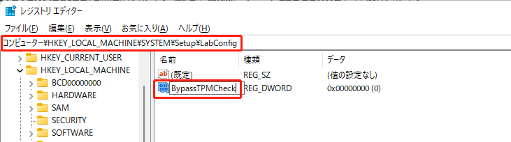 BypassTPMCheckと名付ける