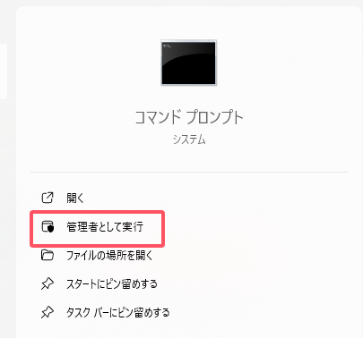管理者として実行