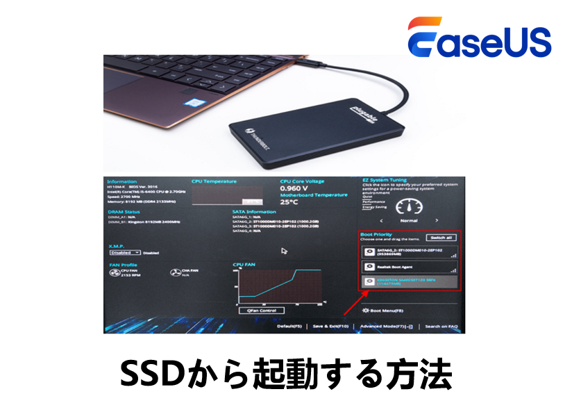 Windows 10/11で外付けSSDから起動する方法