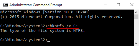 コマンド「chkntfs /x C:」