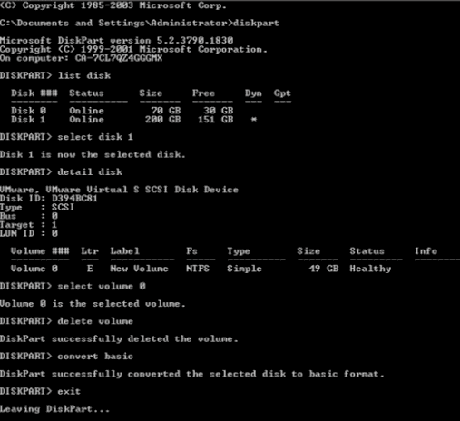 「exit」と入力してプロセスを終了します。