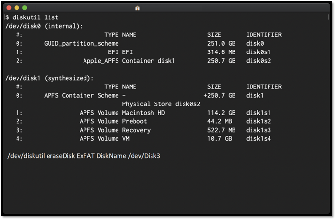 Mac上のすべてのドライブを一覧表示します