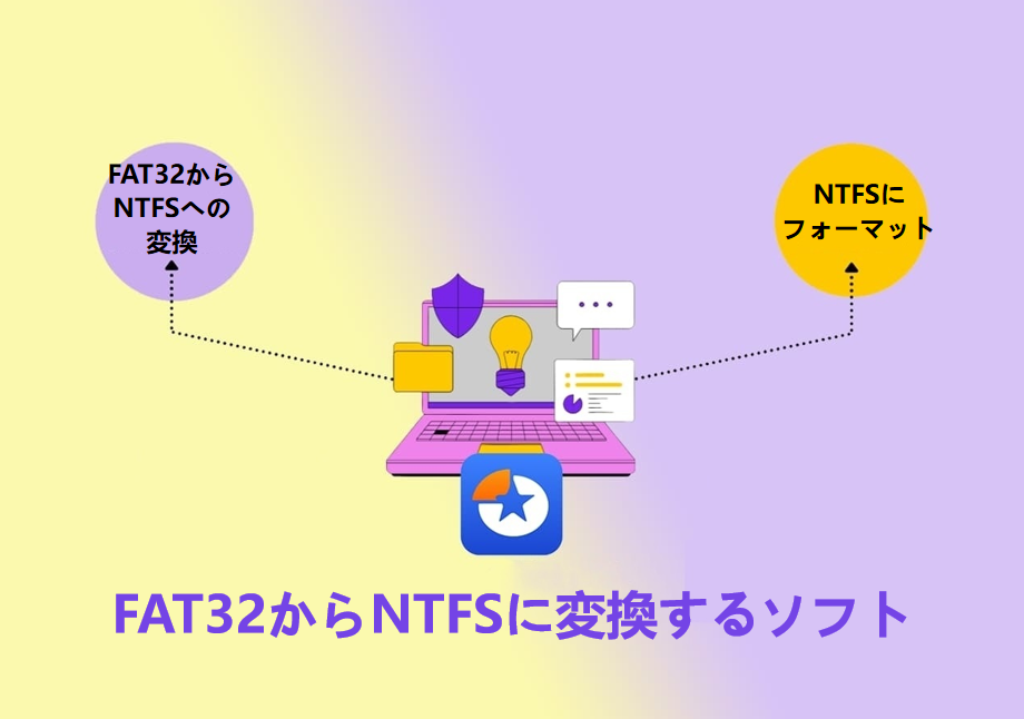 FAT32からNTFSに変換するソフト