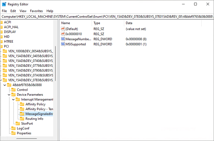 レジストリ エディタ