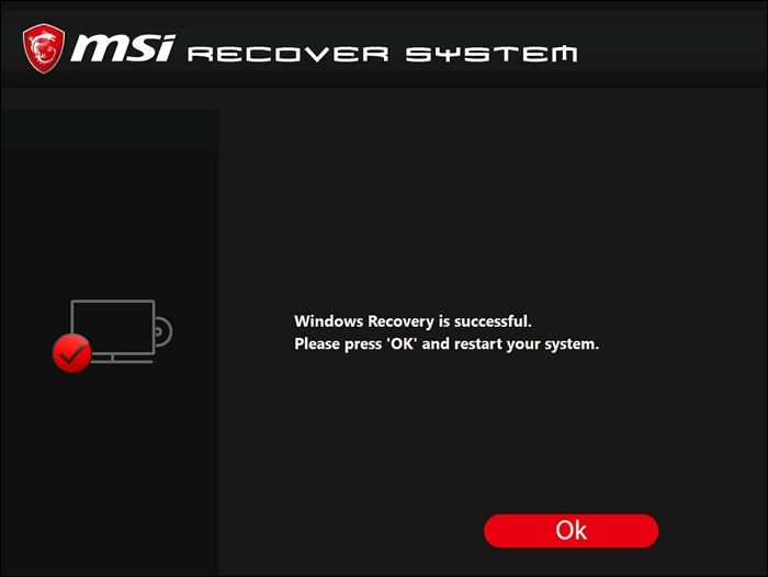 MSI　修復　完了