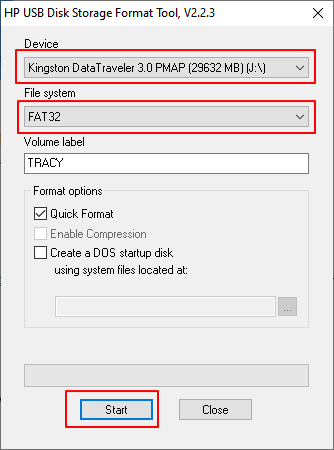 HP USB Disk Storage Format Tool