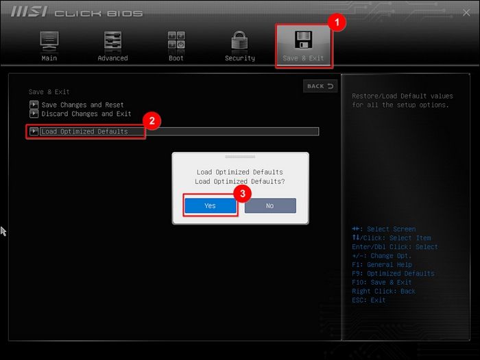 BIOSをリセットする