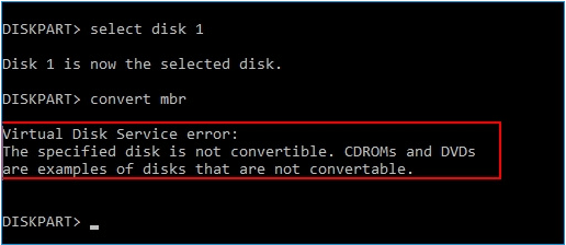 指定されたディスクが変換できません。CORMやDVDは変換できないディスクの一例です。