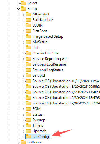 TPMの要件を回避するために、新しい鍵に名前を付ける。
