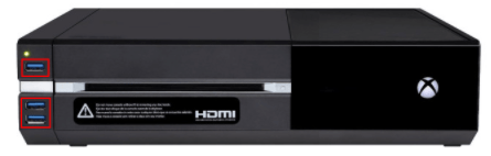 XboxOneモデルでUSBポートを探す手順