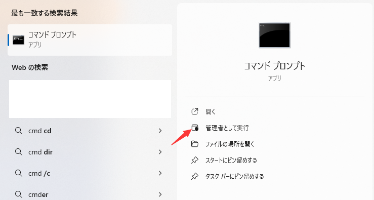 管理者として実行