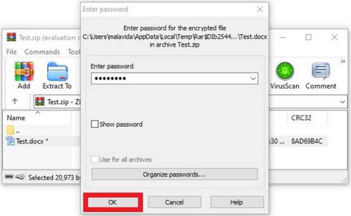 プロパティでロックを解除