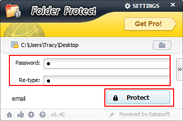 kaka-folder-protectorでフォルダーを保護するステップ2